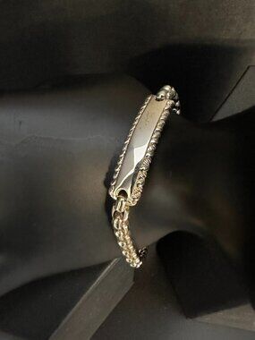 Heavy Sterling Silver ID Bracelet 27g – Thailand Made Bold Chain Statement Piece